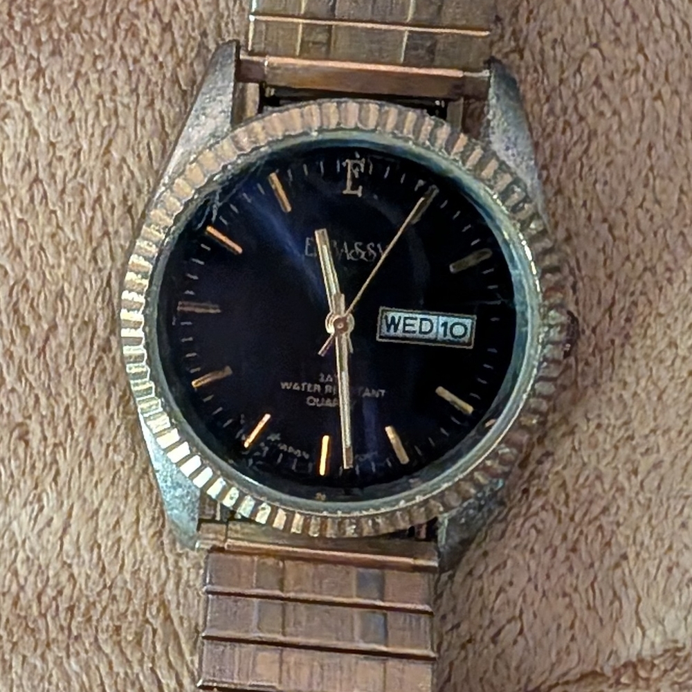 Emassy Gold and Black Watch